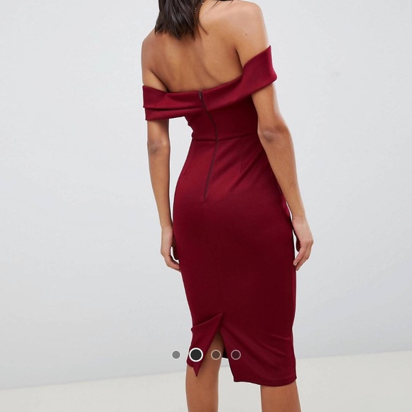 ASOS Design, Berry, Size US 12, MIDI Dress - Picture 5 of 5